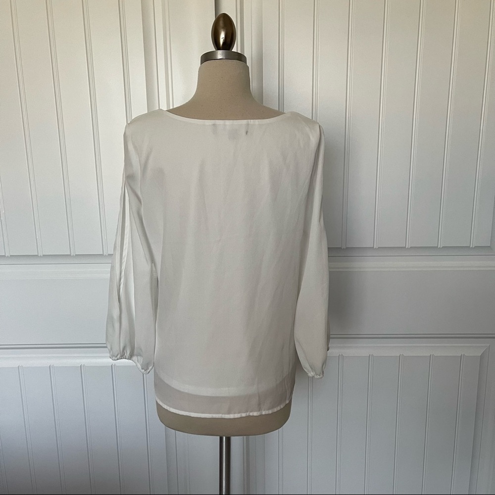 Lulu's White Split Sleeve Blouse - image 2